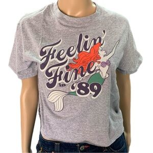 Little Mermaid Croptop, Disney size Small, cotton, distressed